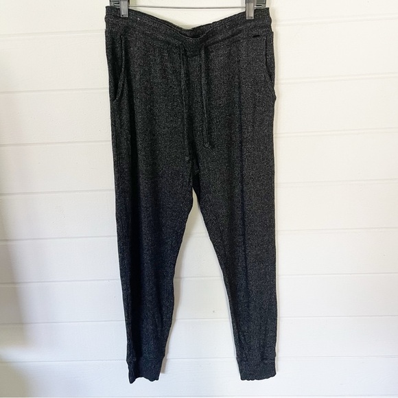 Pink Victoria’s Secret Women’s Sleepwear Loungewear Pants Black Space Dye Large - Picture 1 of 10